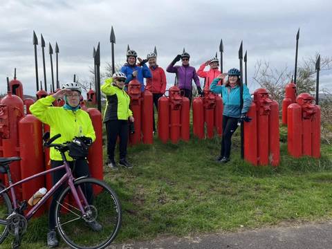 Metal soldiers beside NCN 7