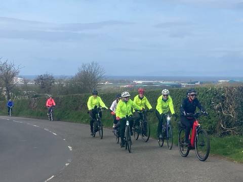 Cycling along a minor road