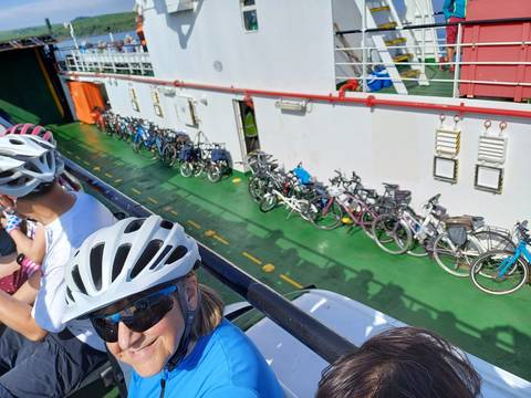 Bicycles on the Cumbrae ferry.